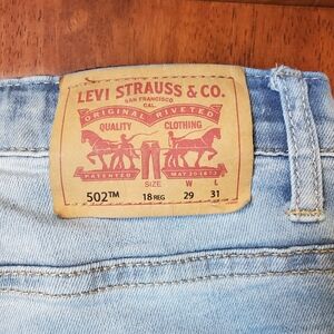 Levi's 502 boys 18 regular 29x31 jeans